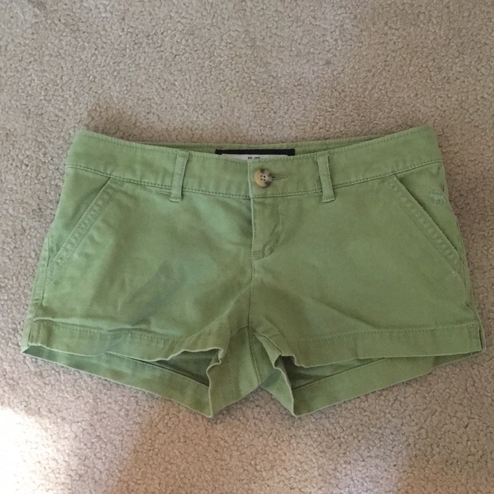 Light green jean shorts